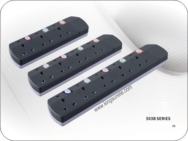 Extension Socket 4 Gang การใช้งานที่บ้านแบบมาตรฐานของอังกฤษ